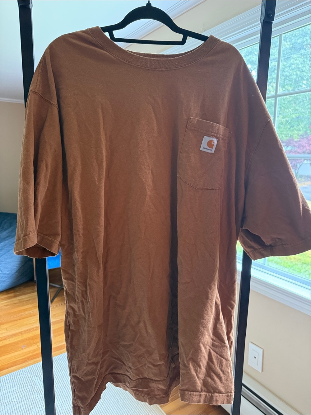 Carhartt Men's Rust Brown Short-Sleeve Pocket Tee